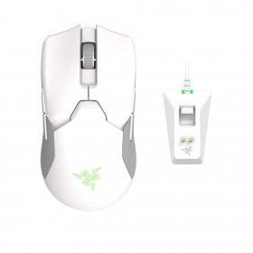  Razer Viper Ultimate | Lightest Wireless RGB Gaming Mouse | With Charging Dock | 20,000 DPI | Mercury White 